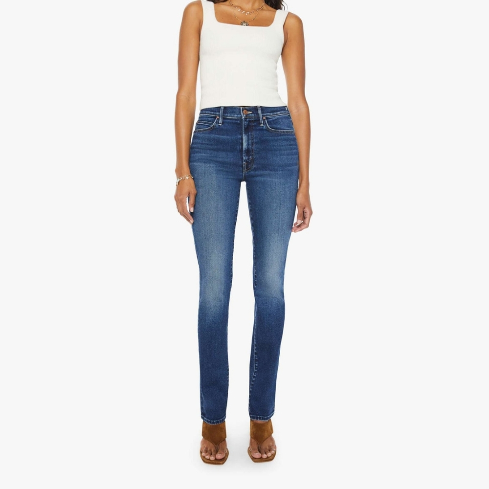MOTHER Straight Leg Jeans - Deep Blue